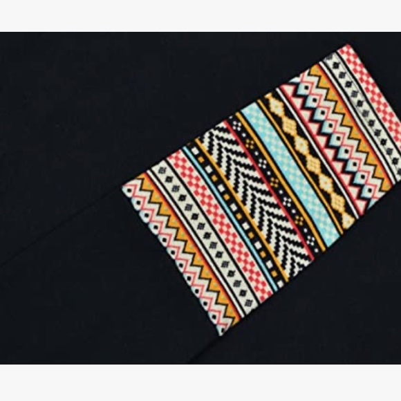 Casual Loose Crewneck Long Sleeve Tunic Patchwork - Picture 7 of 9